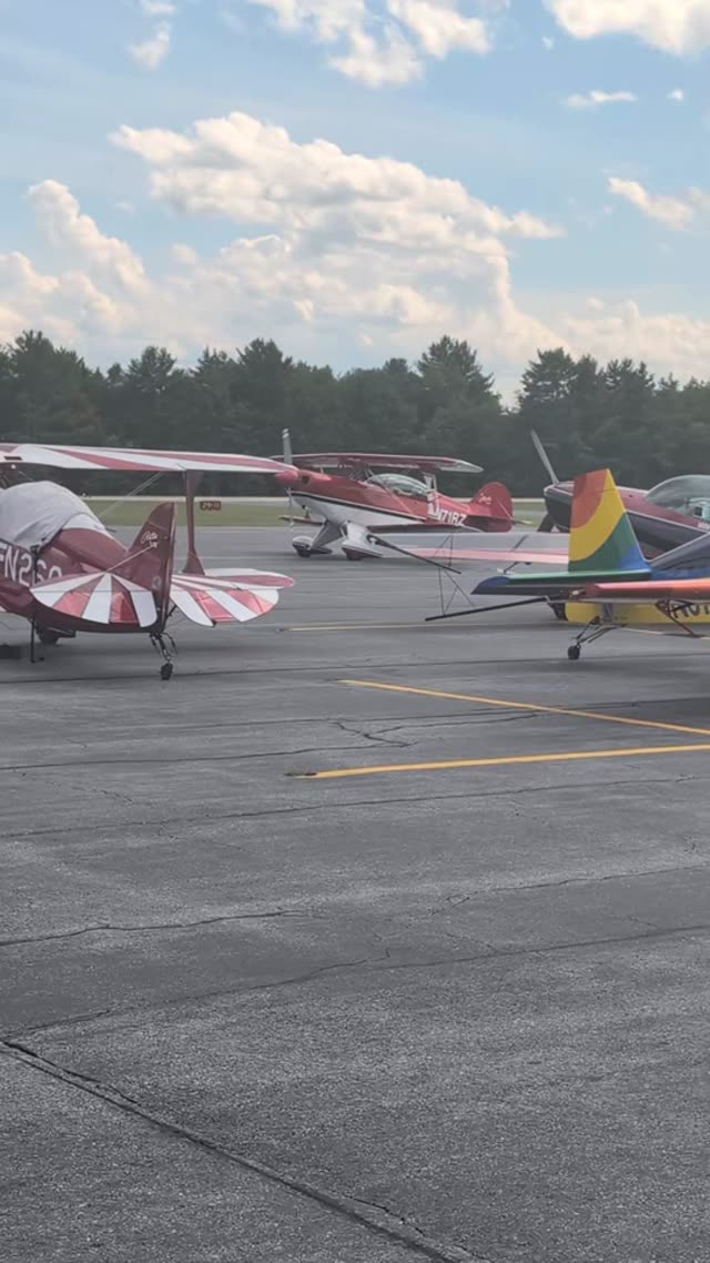 A Pitts biplane taxiing