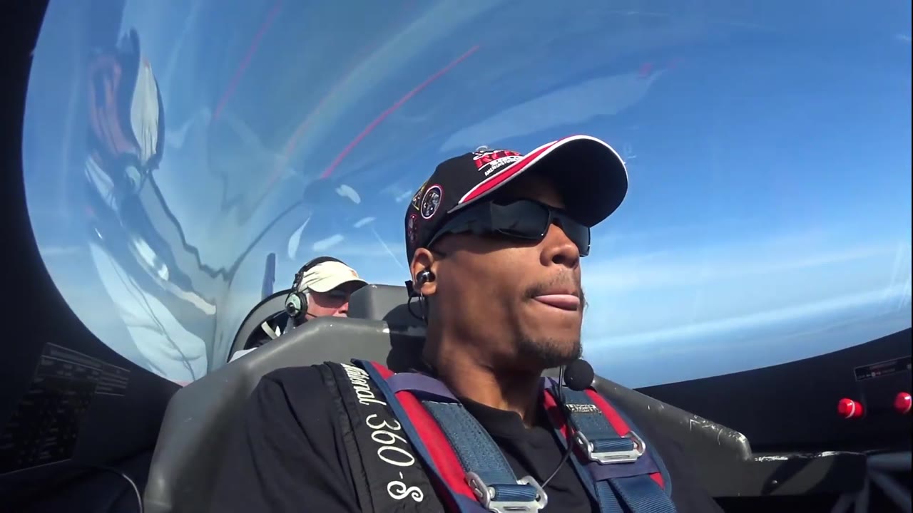 Competition aerobatics flown from the cockpit of an Extra 300L at an IAC contest.