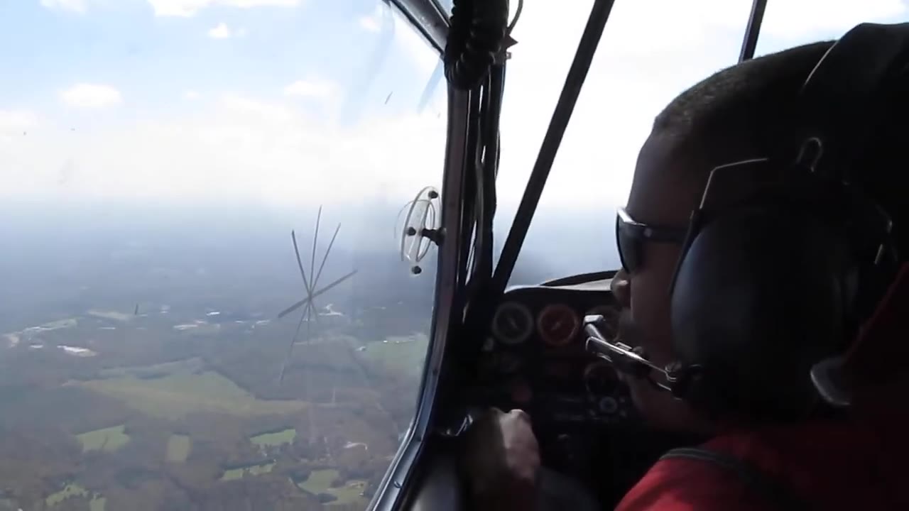 Competition aerobatics flown from the cockpit of a Super Decathlon.